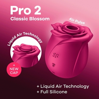 Вакуумный клиторальный стимулятор Satisfyer Pro 2 Classic Blossom, технология Liquid Air, фото №7