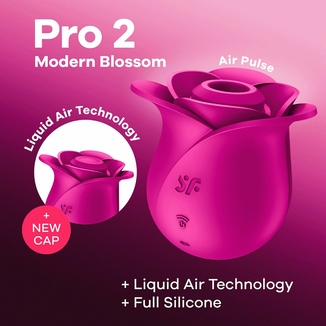 Вакуумный клиторальный стимулятор Satisfyer Pro 2 Modern Blossom, технология Liquid Air, фото №7