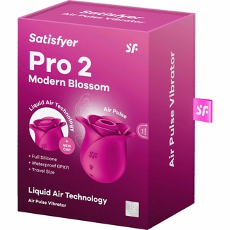 Вакуумный клиторальный стимулятор Satisfyer Pro 2 Modern Blossom, технология Liquid Air, фото №8