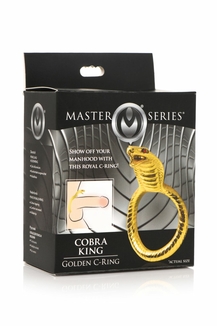Эрекционное кольцо с головой кобры Master Series: Cobra King Golden Cock Ring, photo number 6
