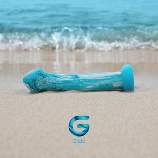 Стеклянный дилдо Gildo Ocean Ripple, объемная головка, идеально для точки G, фото №9