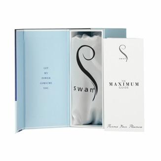 Вибропуля Swan Maximum + Comfy Cuff Blue, супермощная, разная интенсивность, силиконовая манжета, numer zdjęcia 8