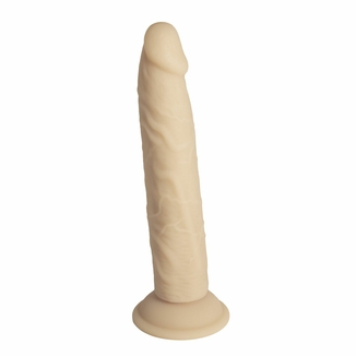 Фаллоимитатор Naked Addiction — 9″ Silicone Dual Density Bendable Dildo Vanilla, вибропуля в подарок, фото №2