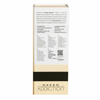 Фаллоимитатор Naked Addiction — 9″ Silicone Dual Density Bendable Dildo Vanilla, вибропуля в подарок, numer zdjęcia 11