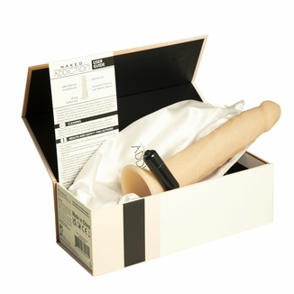 Фаллоимитатор Naked Addiction — 9″ Silicone Dual Density Bendable Dildo Vanilla, вибропуля в подарок, numer zdjęcia 8