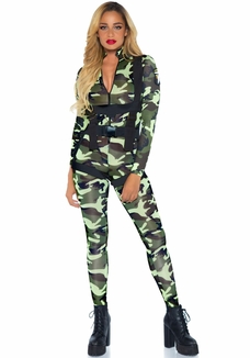 Эротический костюм десантницы Leg Avenue Pretty Paratrooper S, комбинезон, портупея, фото №4