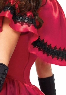 Эротический костюм Красной шапочки Leg Avenue Gothic Red Riding Hood S, платье, накидка, фото №5