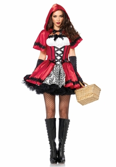 Эротический костюм Красной шапочки Leg Avenue Gothic Red Riding Hood L, платье, накидка, numer zdjęcia 8