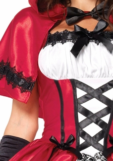 Эротический костюм Красной шапочки Leg Avenue Gothic Red Riding Hood XL, платье, накидка, фото №4