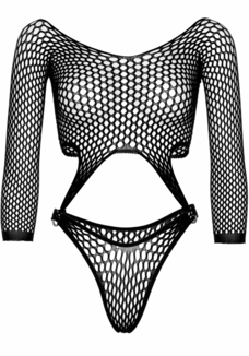Эротическое боди Leg Avenue Top bodysuit with thong back Black, photo number 4