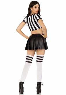 Костюм рефери Leg Avenue Time Out Referee XS, кроп-топ, юбка, свисток, фото №7