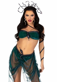 Эротический костюм Медузы Горгоны Leg Avenue Medusa Costume M, топ, юбка, нарукавники, украшения, фото №2