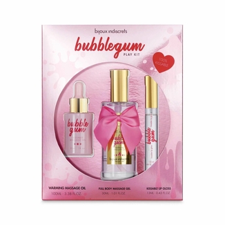 Подарочный набор косметики Bijoux Indiscrets Bubblegum Play Kit, массажное масло, гель, блеск, фото №2