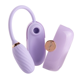 Вакуумный клиторальный стимулятор Otouch Louis Vibrate Purple с виброяйцом, в кейсе, photo number 2