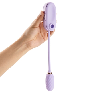 Вакуумный клиторальный стимулятор Otouch Louis Vibrate Purple с виброяйцом, в кейсе, фото №4