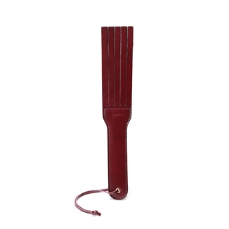 Двусторонний паддл Liebe Seele Wine Red Spanking Paddle, натуральная кожа, numer zdjęcia 2