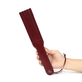 Двусторонний паддл Liebe Seele Wine Red Spanking Paddle, натуральная кожа, фото №7