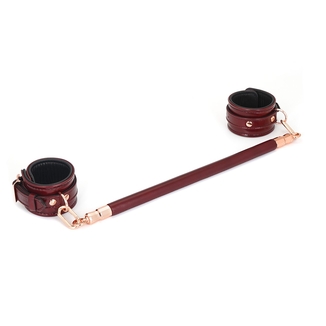 Фиксатор-распорка для ног или рук Liebe Seele Wine Red Spreader Bar, дерево + натуральная кожа, фото №8