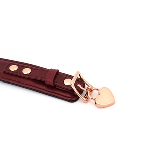 Ошейник с поводком Liebe Seele Wine Red Curved Collar, фото №6