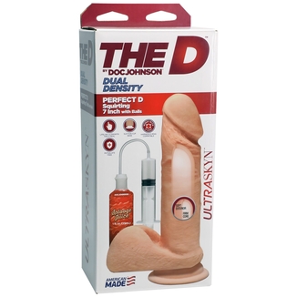 Кончающий фаллоимитатор Doc Johnson The D ULTRASKYN Perfect D Squirting – 7 Inch, диаметр 4,3 см, photo number 3