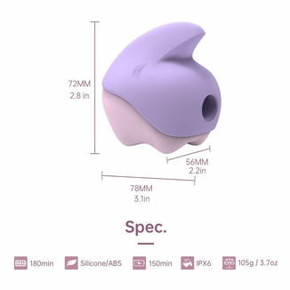 Вакуумный клиторальный стимулятор Magic Motion Unicorn Purple, photo number 5