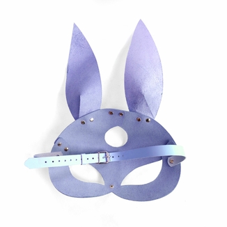 Кожаная маска Зайки Art of Sex - Bunny mask, цвет Лавандовый, фото №5