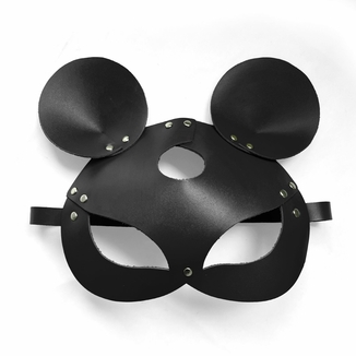 Кожаная маска мышки Art of Sex - Mouse Mask, цвет Черный, фото №4