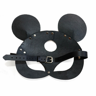 Кожаная маска мышки Art of Sex - Mouse Mask, цвет Черный, photo number 5