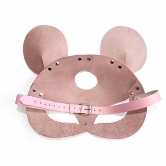 Кожаная маска мышки Art of Sex - Mouse Mask, цвет Розовый, photo number 5