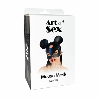 Кожаная маска мышки Art of Sex - Mouse Mask, цвет Розовый, фото №6
