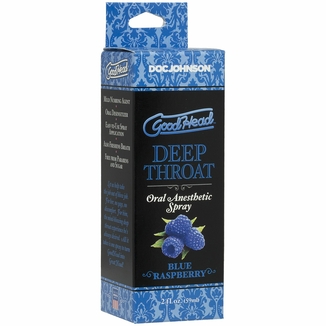 Спрей для минета Doc Johnson GoodHead DeepThroat Spray – Blue Raspberry 59 мл (мятая упаковка!!!), фото №3