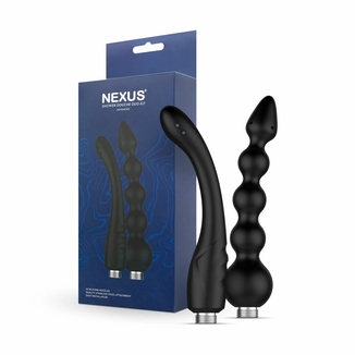 Набор насадок для анального душа Nexus ADVANCED Shower Douche Duo Kit - Black, фото №9