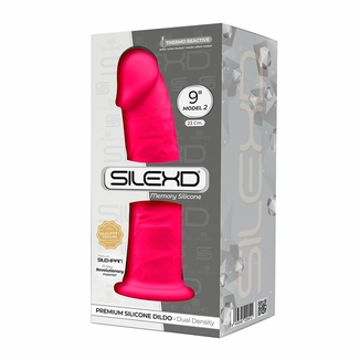 Фаллоимитатор SilexD Oscar Pink (MODEL 2 size 9in), двухслойный, силикон+Silexpan, диаметр 5,4см, numer zdjęcia 4