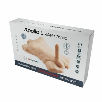 Торс с фаллоимитатором на присоске SilexD Apollo L Male Torso, суперреалистичный, термореактивный, фото №8