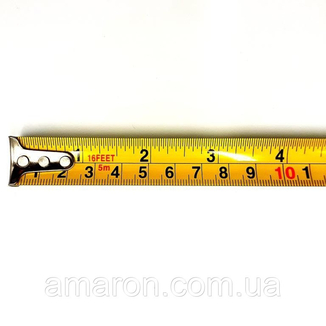 Рулетка ракушка с дюймовой и сантиметровой шкалой 5 м, фото №5