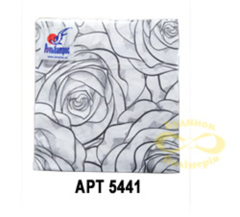 Салфетка Альбатрос Роза черная 25 шт двухслойная арт. 5441