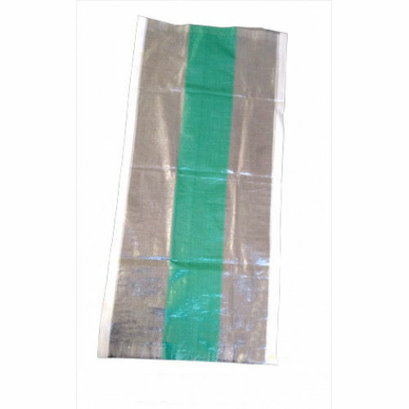 Мешок полипропиленовый прозрачный 40 кг 76 гр 50х90 см зеленая вставка арт. 5520 (100шт)