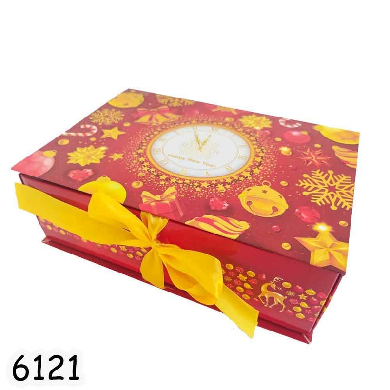 Новогодняя коробка Книга часы 1000 гр арт. 6121
