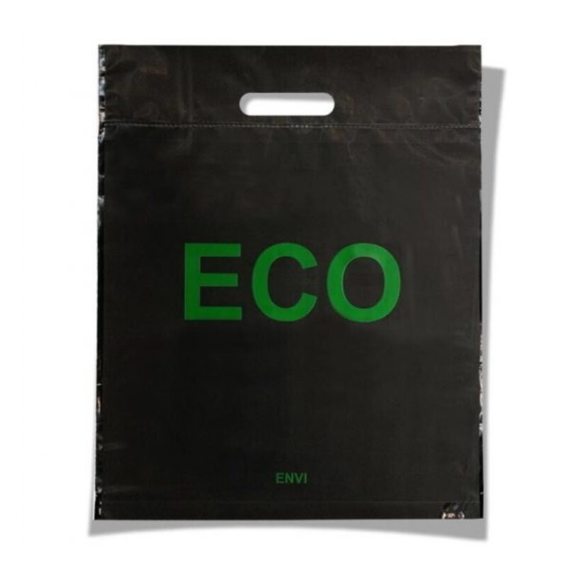 Пакет с прорезной ручкой Envi Eco 40х50 см черный арт. 4574 (25шт)