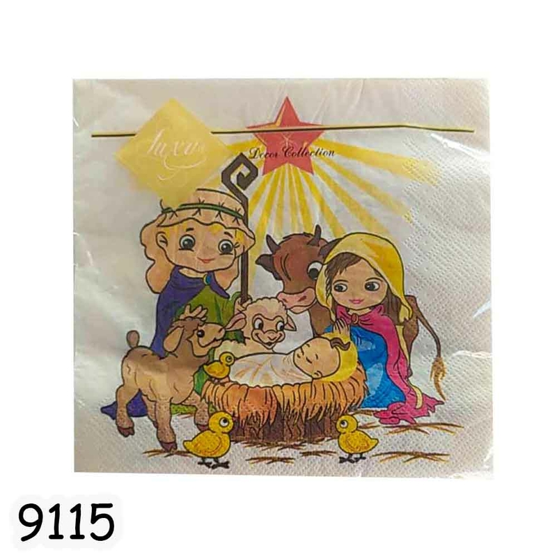 Новогодняя салфетка Luxy Рождественская звезда 33х33 20 шт арт. 9115