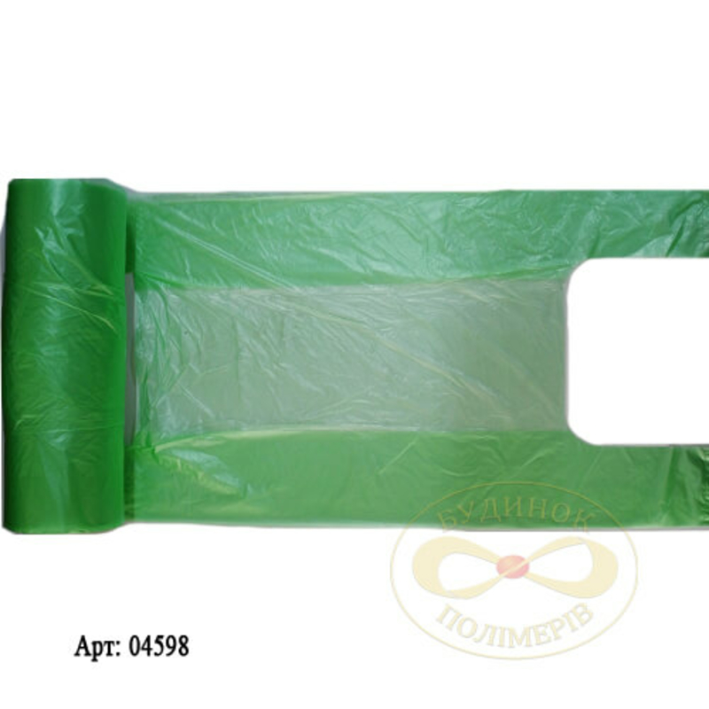 Пакеты майка в рулоне 25х42 см зеленые арт. 4598