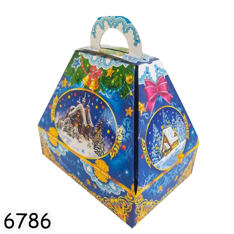 Новогодняя коробка Ларец Синий 1500 гр. арт. 6786