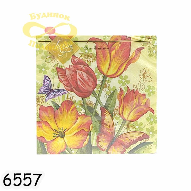 Салфетка 33/33 ^ 20 шт. (3ш) Luxy Манящий аромат тюльпанов арт. 6557