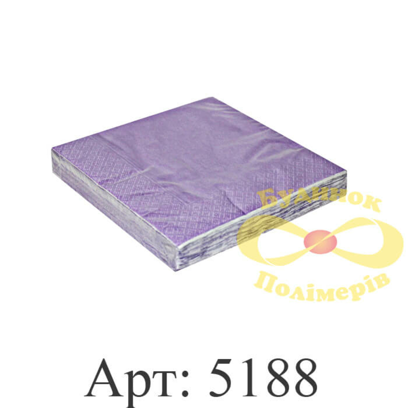 Салфетка Марго 20 шт трехслойная  светло фиолетовая арт. 5188