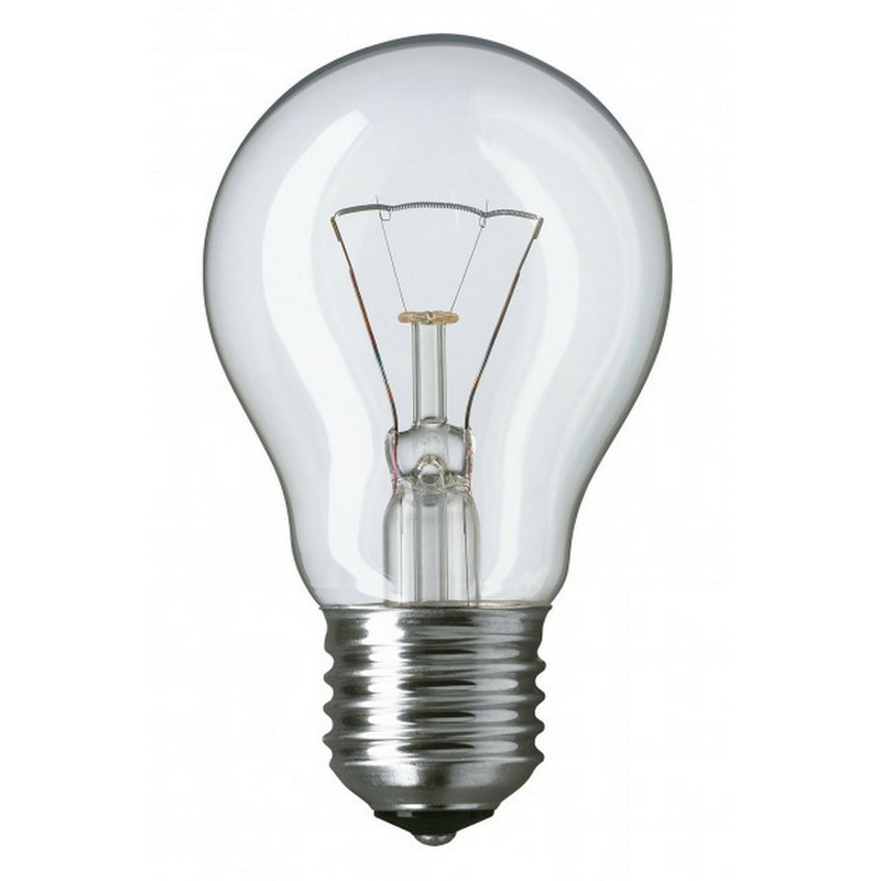  Лампочка накаливания 100 Вт Іскра цоколь E27 индивидуальная арт. 1016 (10шт)