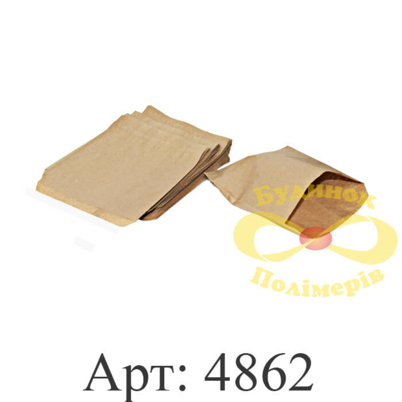 Крафтовый пакет упаковочный 17х17 см 100 шт.  арт. 4862