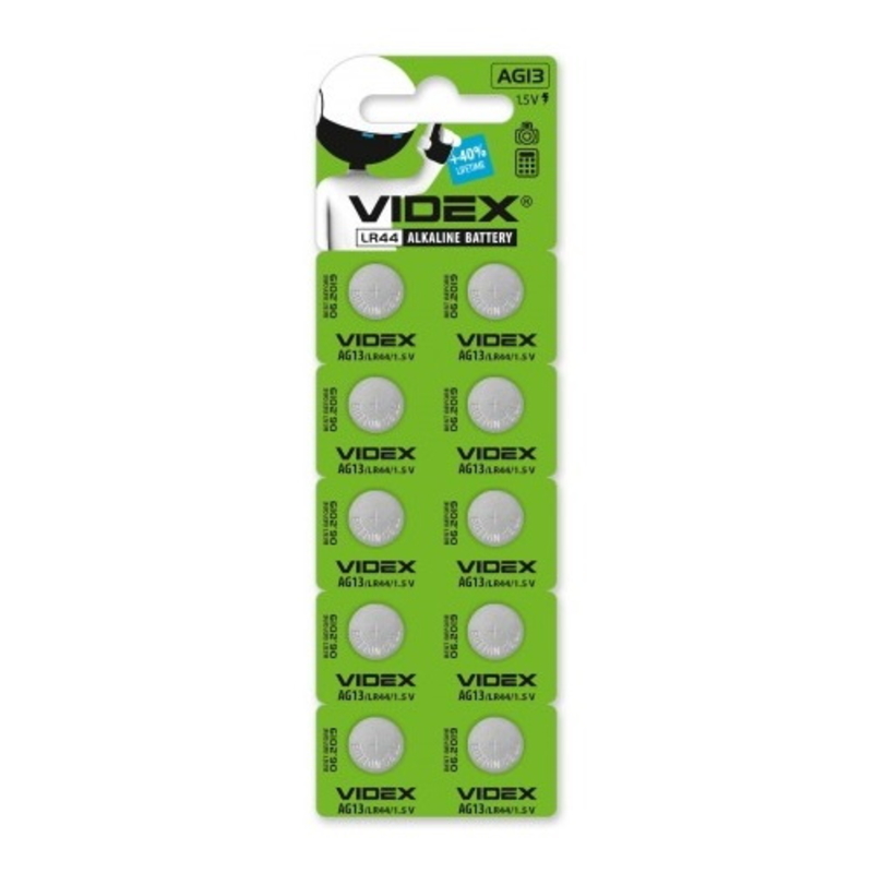 Батарейки таблетки Videx Alkiline AG13 LR44 арт. 3622 (10шт)