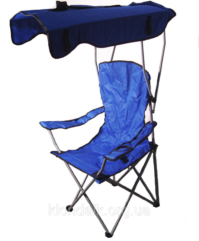Кресло раскладное Паук с навесом R28854 52х88х140 см, синее, фото №3