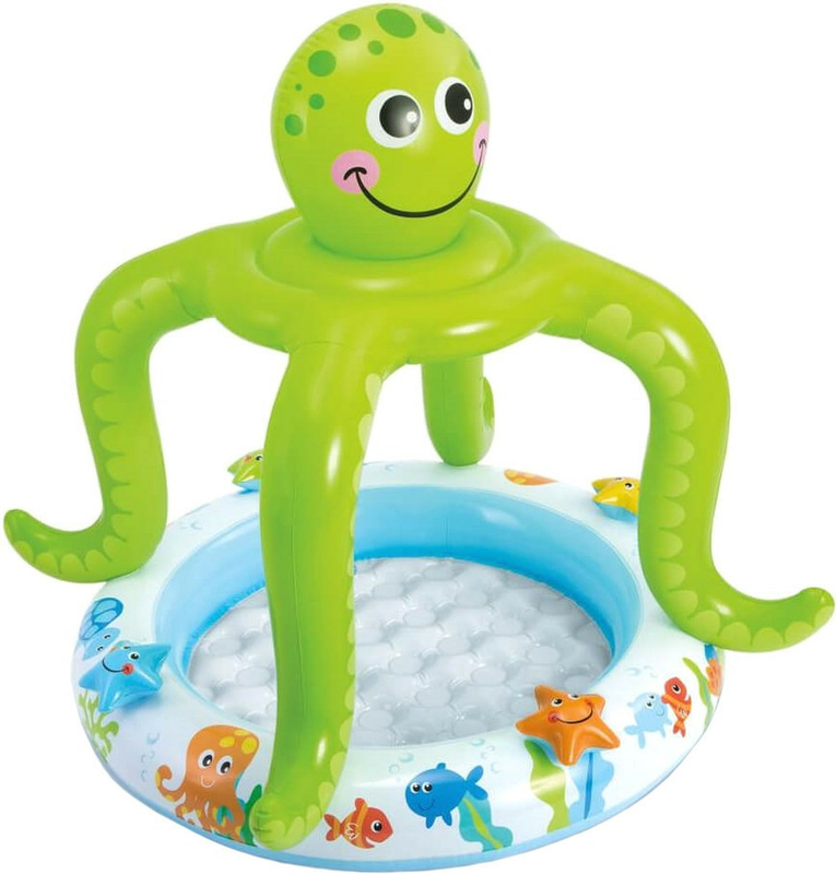 Детский надувной бассейн Intex 57115 с навесом, осьминожка, numer zdjęcia 2