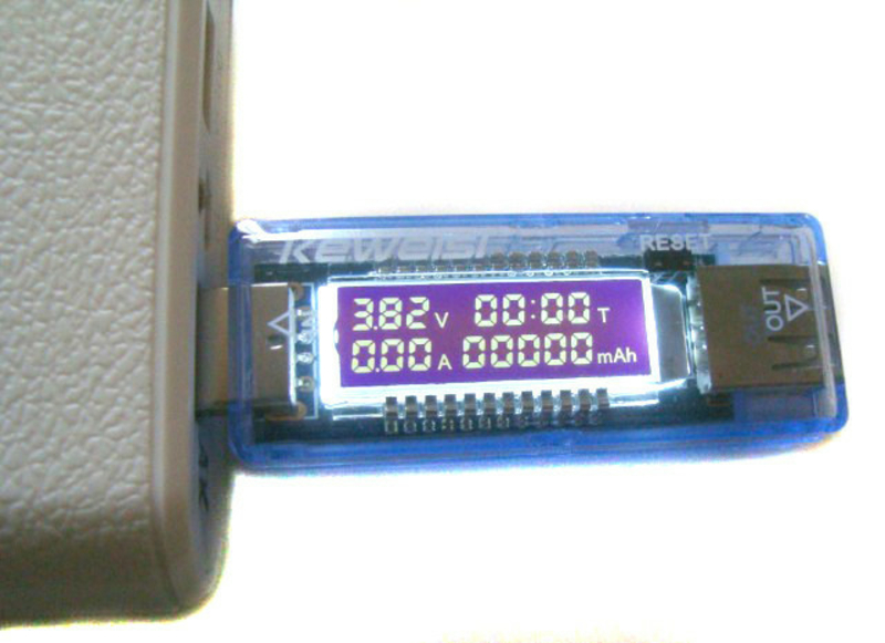 USB тестер тока напряжения потребляемой энергии KEWEISI Blue, photo number 5